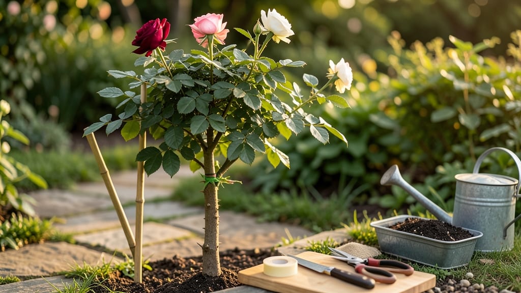 How to Make a Rose Tree: Year-Round Blooms With Minimal Pruning Effort