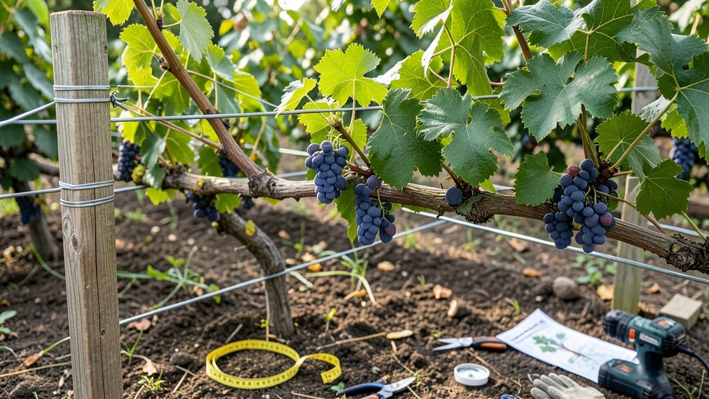 How to Build a Muscadine Trellis: Sturdy DIY Frame for Climbing Vines in Minutes