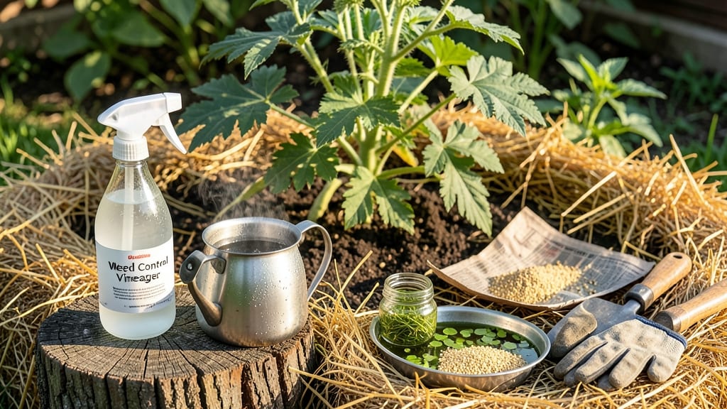 How to Get Rid of Ragweed Naturally: Vinegar Slash and Smother Combo