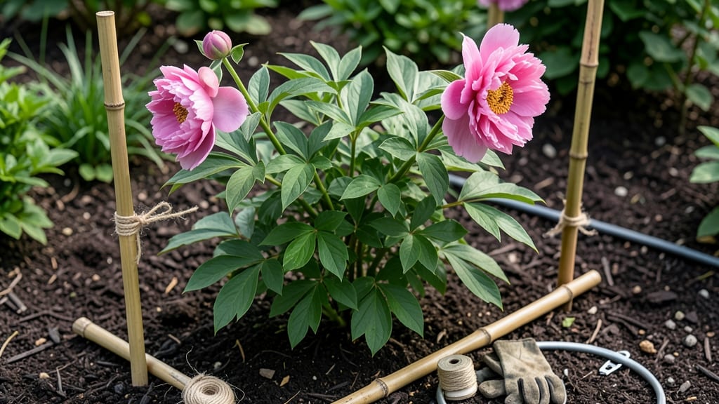 How to Make Peonies Stand Up: Sturdy Stems Through Pruning and Support Hacks