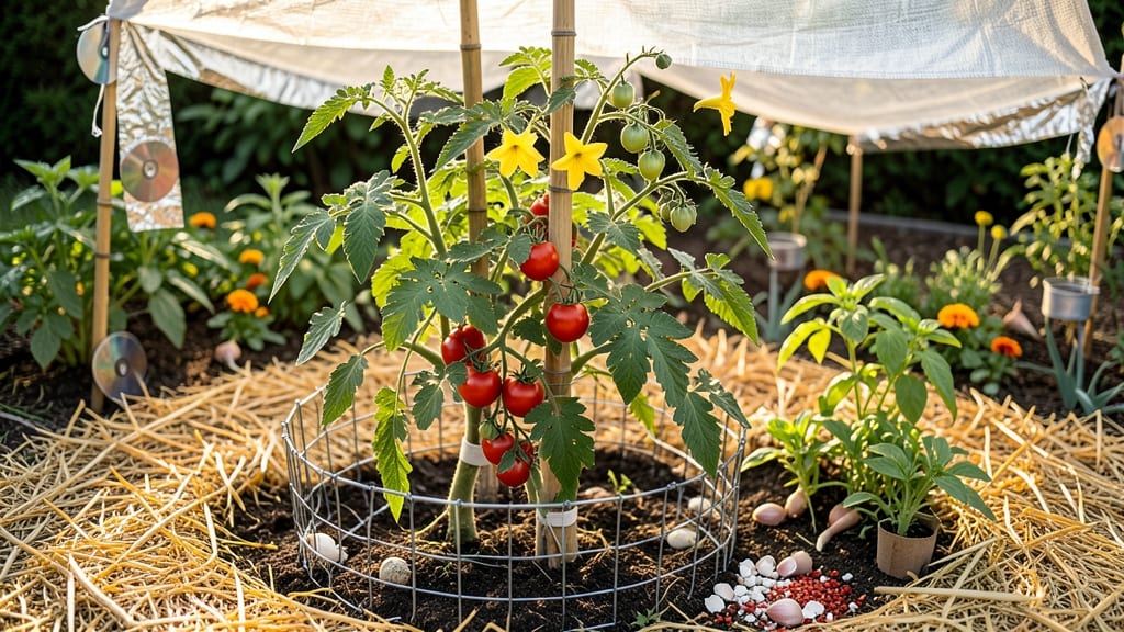How to Keep Critters Away from Tomato Plants: Cage-And-Cover Shield for All-Garden Protection