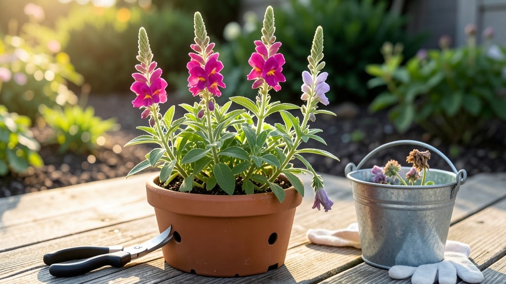 Deadheading Snapdragons in Pots: Pinch-Bloom Technique for Nonstop Color